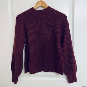 Old Navy Maroon Mock Neck Sweater